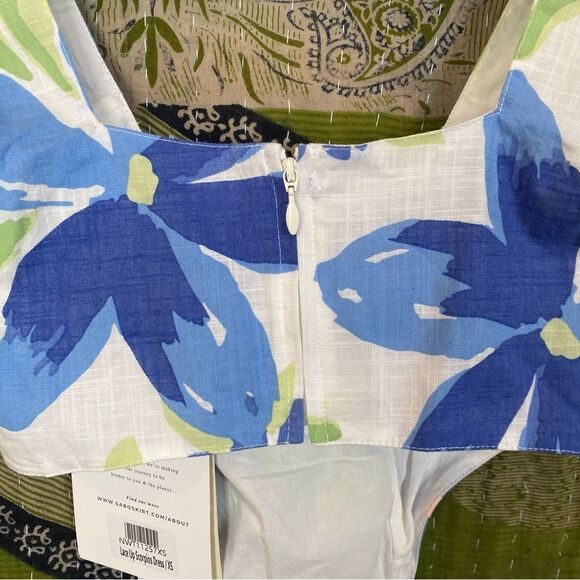 NWT Sabo Paradise Floral Print Lace-Up Scorpios Mini Dress Size 2 - Picture 9 of 16